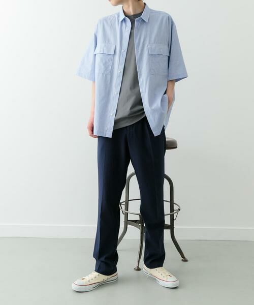 URBAN RESEARCH ITEMS / アーバンリサーチ アイテムズ シャツ・ブラウス | ストライプリングドットボタン半袖シャツ | 詳細10