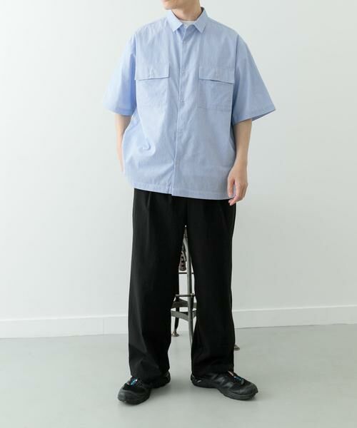 URBAN RESEARCH ITEMS / アーバンリサーチ アイテムズ シャツ・ブラウス | ストライプリングドットボタン半袖シャツ | 詳細4