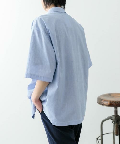 URBAN RESEARCH ITEMS / アーバンリサーチ アイテムズ シャツ・ブラウス | ストライプリングドットボタン半袖シャツ | 詳細9