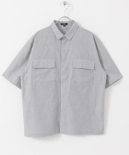 URBAN RESEARCH ITEMS / アーバンリサーチ アイテムズ シャツ・ブラウス | ストライプリングドットボタン半袖シャツ | 詳細20