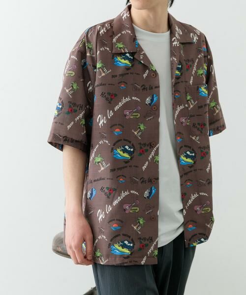 URBAN RESEARCH ITEMS / アーバンリサーチ アイテムズ シャツ・ブラウス | アロハプリントオープンカラー半袖シャツ | 詳細1