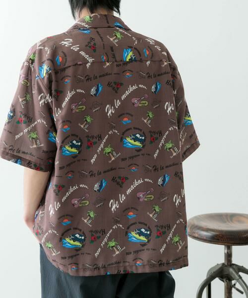URBAN RESEARCH ITEMS / アーバンリサーチ アイテムズ シャツ・ブラウス | アロハプリントオープンカラー半袖シャツ | 詳細3