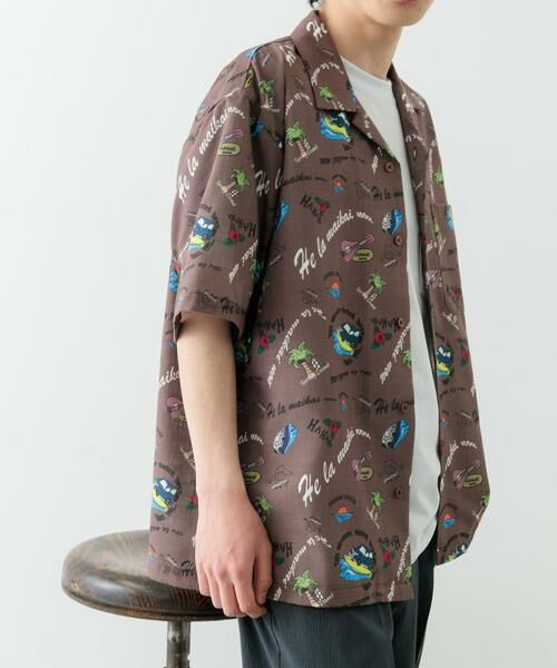 URBAN RESEARCH ITEMS / アーバンリサーチ アイテムズ シャツ・ブラウス | アロハプリントオープンカラー半袖シャツ | 詳細4