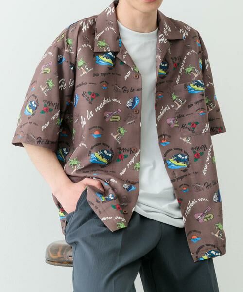 URBAN RESEARCH ITEMS / アーバンリサーチ アイテムズ シャツ・ブラウス | アロハプリントオープンカラー半袖シャツ | 詳細5