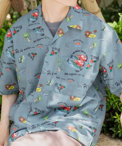 URBAN RESEARCH ITEMS / アーバンリサーチ アイテムズ シャツ・ブラウス | アロハプリントオープンカラー半袖シャツ | 詳細12