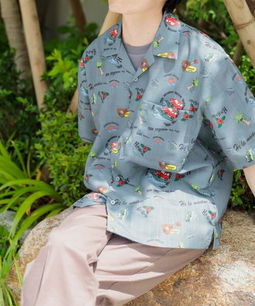 URBAN RESEARCH ITEMS / アーバンリサーチ アイテムズ シャツ・ブラウス | アロハプリントオープンカラー半袖シャツ | 詳細13