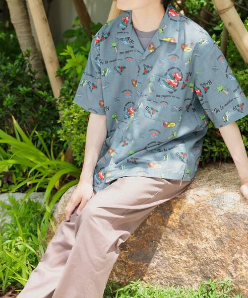 URBAN RESEARCH ITEMS / アーバンリサーチ アイテムズ シャツ・ブラウス | アロハプリントオープンカラー半袖シャツ | 詳細14