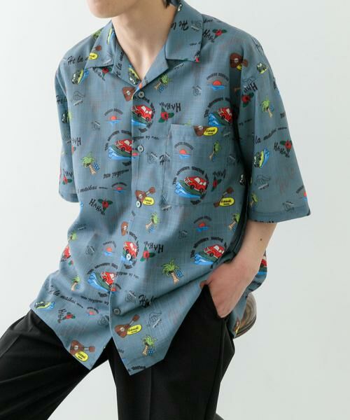 URBAN RESEARCH ITEMS / アーバンリサーチ アイテムズ シャツ・ブラウス | アロハプリントオープンカラー半袖シャツ | 詳細19