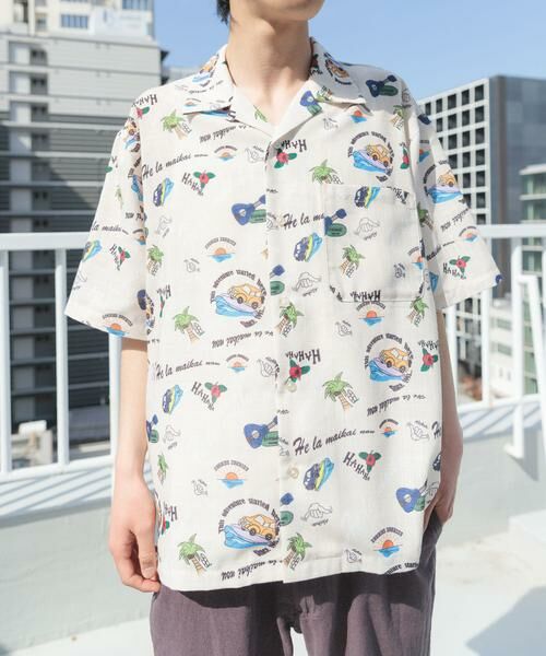 URBAN RESEARCH ITEMS / アーバンリサーチ アイテムズ シャツ・ブラウス | アロハプリントオープンカラー半袖シャツ | 詳細25