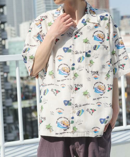 URBAN RESEARCH ITEMS / アーバンリサーチ アイテムズ シャツ・ブラウス | アロハプリントオープンカラー半袖シャツ | 詳細26