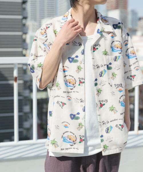 URBAN RESEARCH ITEMS / アーバンリサーチ アイテムズ シャツ・ブラウス | アロハプリントオープンカラー半袖シャツ | 詳細27