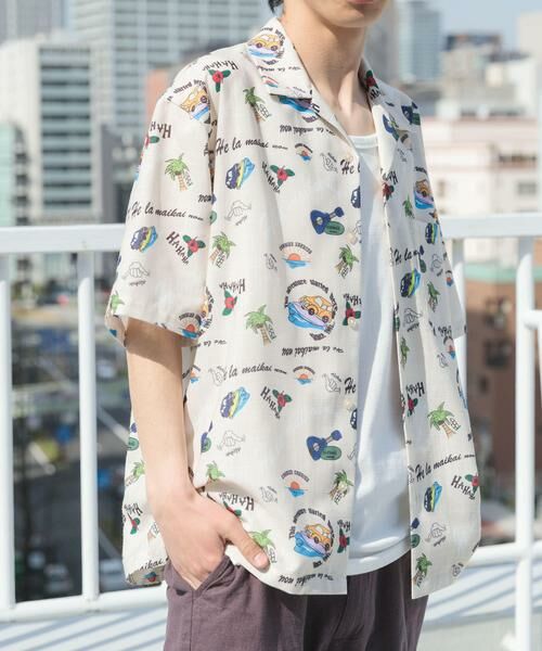 URBAN RESEARCH ITEMS / アーバンリサーチ アイテムズ シャツ・ブラウス | アロハプリントオープンカラー半袖シャツ | 詳細28