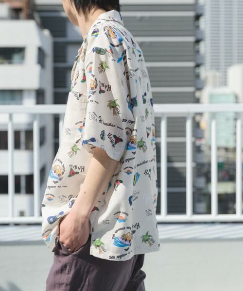 URBAN RESEARCH ITEMS / アーバンリサーチ アイテムズ シャツ・ブラウス | アロハプリントオープンカラー半袖シャツ | 詳細30