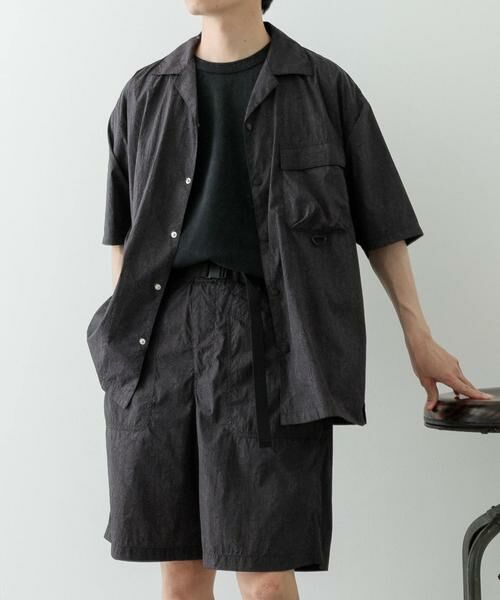 URBAN RESEARCH ITEMS/アーバンリサーチ アイテムズ 『セットアップ対応』Nylon Paisley Short-Sleeve Shirts ブラック M URBAN RESEARCH ITEMS/アーバンリサーチ アイテムズ 『セットアップ対応』Nylon Paisley Short-Sleeve Shirts ブラック M