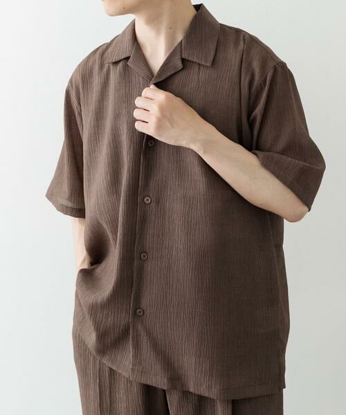 URBAN RESEARCH ITEMS / アーバンリサーチ アイテムズ シャツ・ブラウス | クレープオープンカラーシャツ+パンツSET | 詳細12