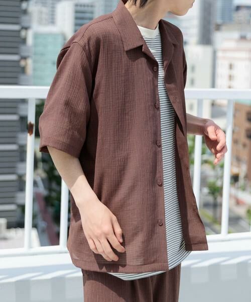 URBAN RESEARCH ITEMS / アーバンリサーチ アイテムズ シャツ・ブラウス | クレープオープンカラーシャツ+パンツSET | 詳細2