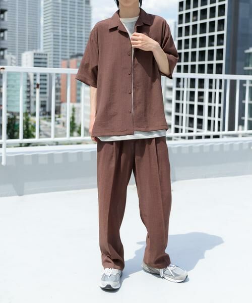 URBAN RESEARCH ITEMS / アーバンリサーチ アイテムズ シャツ・ブラウス | クレープオープンカラーシャツ+パンツSET | 詳細5