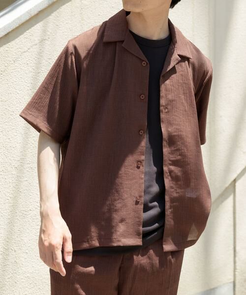 URBAN RESEARCH ITEMS / アーバンリサーチ アイテムズ シャツ・ブラウス | クレープオープンカラーシャツ+パンツSET | 詳細6
