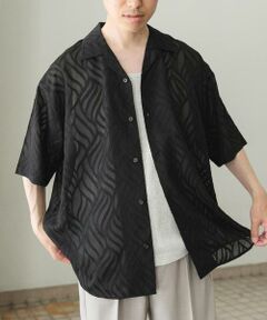URBAN RESEARCH ITEMS / アーバンリサーチ アイテムズ シャツ・ブラウス | ウェーブカッティングオープンカラーシアーシャツ