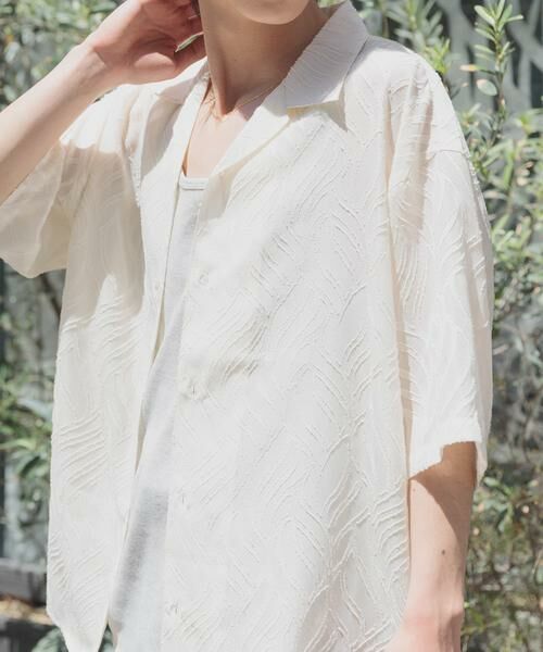 URBAN RESEARCH ITEMS / アーバンリサーチ アイテムズ シャツ・ブラウス | ウェーブカッティングオープンカラーシアーシャツ | 詳細1