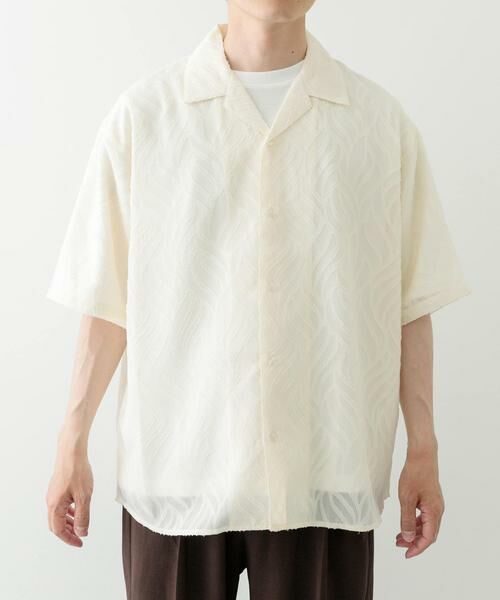 URBAN RESEARCH ITEMS / アーバンリサーチ アイテムズ シャツ・ブラウス | ウェーブカッティングオープンカラーシアーシャツ | 詳細15