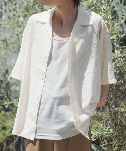 URBAN RESEARCH ITEMS / アーバンリサーチ アイテムズ シャツ・ブラウス | ウェーブカッティングオープンカラーシアーシャツ | 詳細2