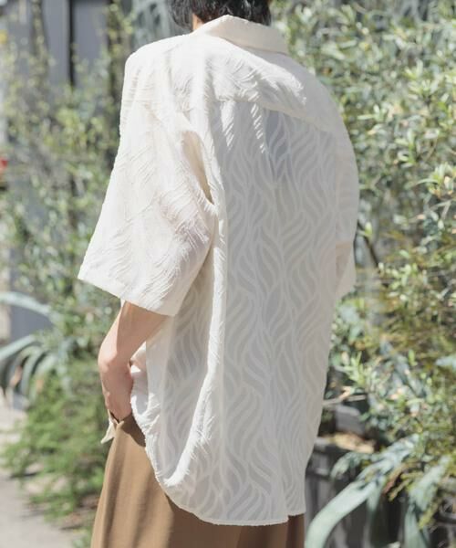 URBAN RESEARCH ITEMS / アーバンリサーチ アイテムズ シャツ・ブラウス | ウェーブカッティングオープンカラーシアーシャツ | 詳細3