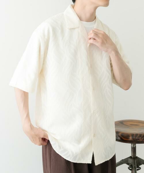 URBAN RESEARCH ITEMS / アーバンリサーチ アイテムズ シャツ・ブラウス | ウェーブカッティングオープンカラーシアーシャツ | 詳細6