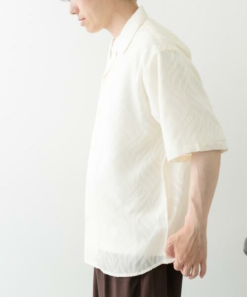 URBAN RESEARCH ITEMS / アーバンリサーチ アイテムズ シャツ・ブラウス | ウェーブカッティングオープンカラーシアーシャツ | 詳細7