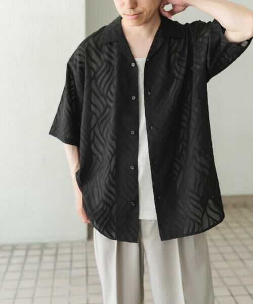 URBAN RESEARCH ITEMS / アーバンリサーチ アイテムズ シャツ・ブラウス | ウェーブカッティングオープンカラーシアーシャツ | 詳細21