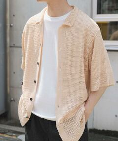 URBAN RESEARCH ITEMS / アーバンリサーチ アイテムズ シャツ・ブラウス | 透かし編みニットレギュラーカラーシャツ