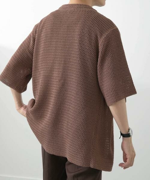 URBAN RESEARCH ITEMS / アーバンリサーチ アイテムズ シャツ・ブラウス | 透かし編みニットレギュラーカラーシャツ | 詳細5