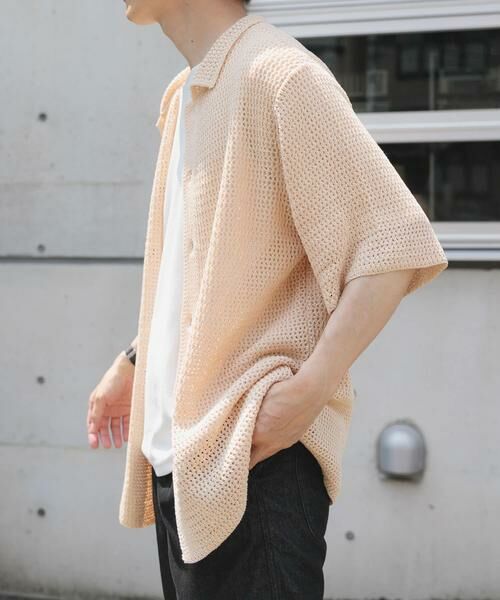 URBAN RESEARCH ITEMS / アーバンリサーチ アイテムズ シャツ・ブラウス | 透かし編みニットレギュラーカラーシャツ | 詳細16