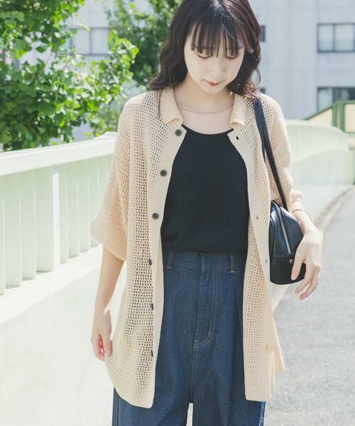 URBAN RESEARCH ITEMS / アーバンリサーチ アイテムズ シャツ・ブラウス | 透かし編みニットレギュラーカラーシャツ | 詳細20