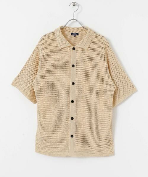 URBAN RESEARCH ITEMS / アーバンリサーチ アイテムズ シャツ・ブラウス | 透かし編みニットレギュラーカラーシャツ | 詳細22