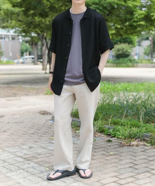 URBAN RESEARCH ITEMS / アーバンリサーチ アイテムズ シャツ・ブラウス | 透かし編みニットレギュラーカラーシャツ | 詳細28