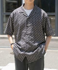 URBAN RESEARCH ITEMS / アーバンリサーチ アイテムズ シャツ・ブラウス | ジオメトリックプリントオープンカラーシャツA