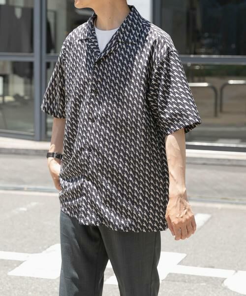 URBAN RESEARCH ITEMS / アーバンリサーチ アイテムズ シャツ・ブラウス | ジオメトリックプリントオープンカラーシャツA | 詳細2
