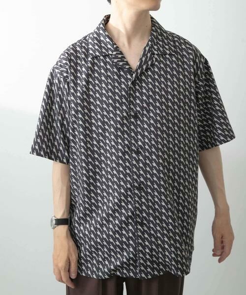 URBAN RESEARCH ITEMS / アーバンリサーチ アイテムズ シャツ・ブラウス | ジオメトリックプリントオープンカラーシャツA | 詳細4
