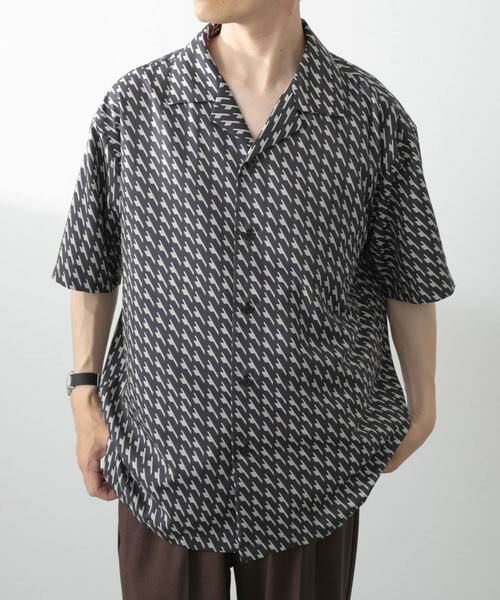 URBAN RESEARCH ITEMS / アーバンリサーチ アイテムズ シャツ・ブラウス | ジオメトリックプリントオープンカラーシャツA | 詳細7