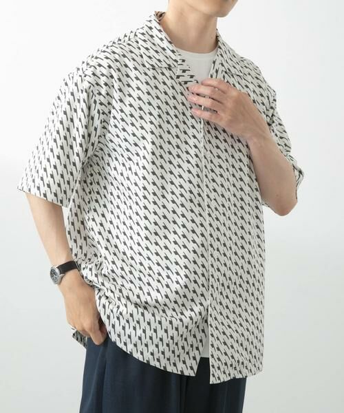 URBAN RESEARCH ITEMS / アーバンリサーチ アイテムズ シャツ・ブラウス | ジオメトリックプリントオープンカラーシャツA | 詳細21