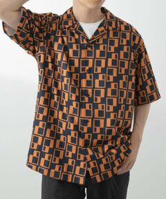 URBAN RESEARCH ITEMS / アーバンリサーチ アイテムズ シャツ・ブラウス | ジオメトリックプリントオープンカラーシャツB