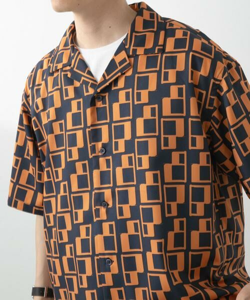 URBAN RESEARCH ITEMS / アーバンリサーチ アイテムズ シャツ・ブラウス | ジオメトリックプリントオープンカラーシャツB | 詳細1