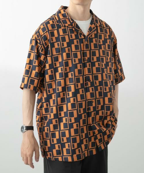 URBAN RESEARCH ITEMS / アーバンリサーチ アイテムズ シャツ・ブラウス | ジオメトリックプリントオープンカラーシャツB | 詳細3