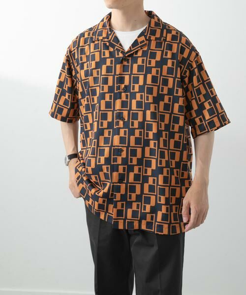 URBAN RESEARCH ITEMS / アーバンリサーチ アイテムズ シャツ・ブラウス | ジオメトリックプリントオープンカラーシャツB | 詳細4