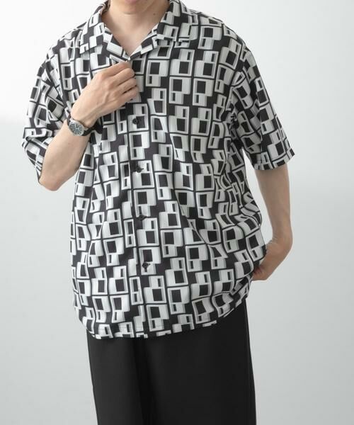 URBAN RESEARCH ITEMS / アーバンリサーチ アイテムズ シャツ・ブラウス | ジオメトリックプリントオープンカラーシャツB | 詳細13