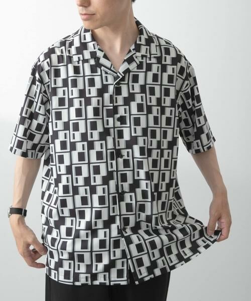 URBAN RESEARCH ITEMS / アーバンリサーチ アイテムズ シャツ・ブラウス | ジオメトリックプリントオープンカラーシャツB | 詳細14