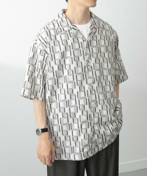 URBAN RESEARCH ITEMS / アーバンリサーチ アイテムズ シャツ・ブラウス | ジオメトリックプリントオープンカラーシャツB | 詳細26