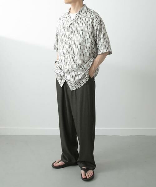 URBAN RESEARCH ITEMS / アーバンリサーチ アイテムズ シャツ・ブラウス | ジオメトリックプリントオープンカラーシャツB | 詳細29
