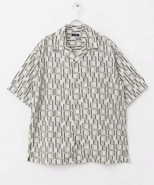 URBAN RESEARCH ITEMS / アーバンリサーチ アイテムズ シャツ・ブラウス | ジオメトリックプリントオープンカラーシャツB | 詳細30